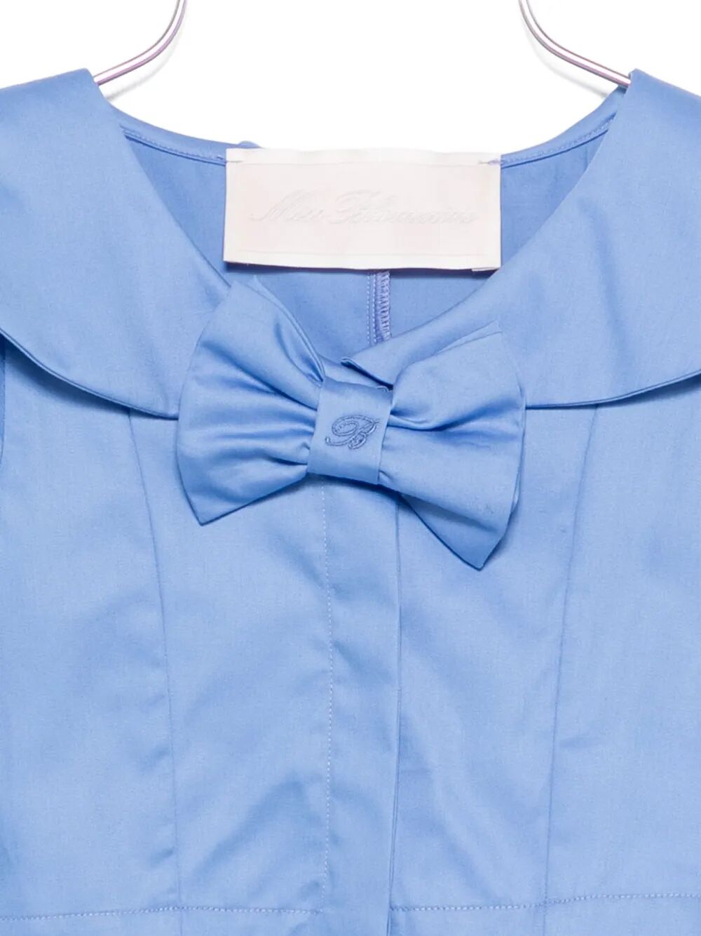 CAMICIA IN POPELINE CON FIOCCO SUL DAVANTI