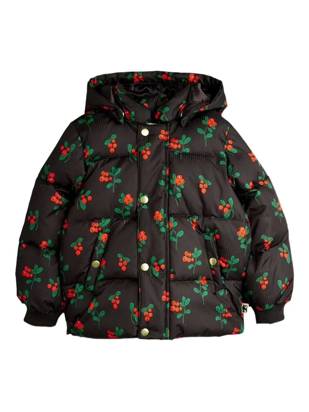 LINGONBERRIES AOP HOODED PUFFER