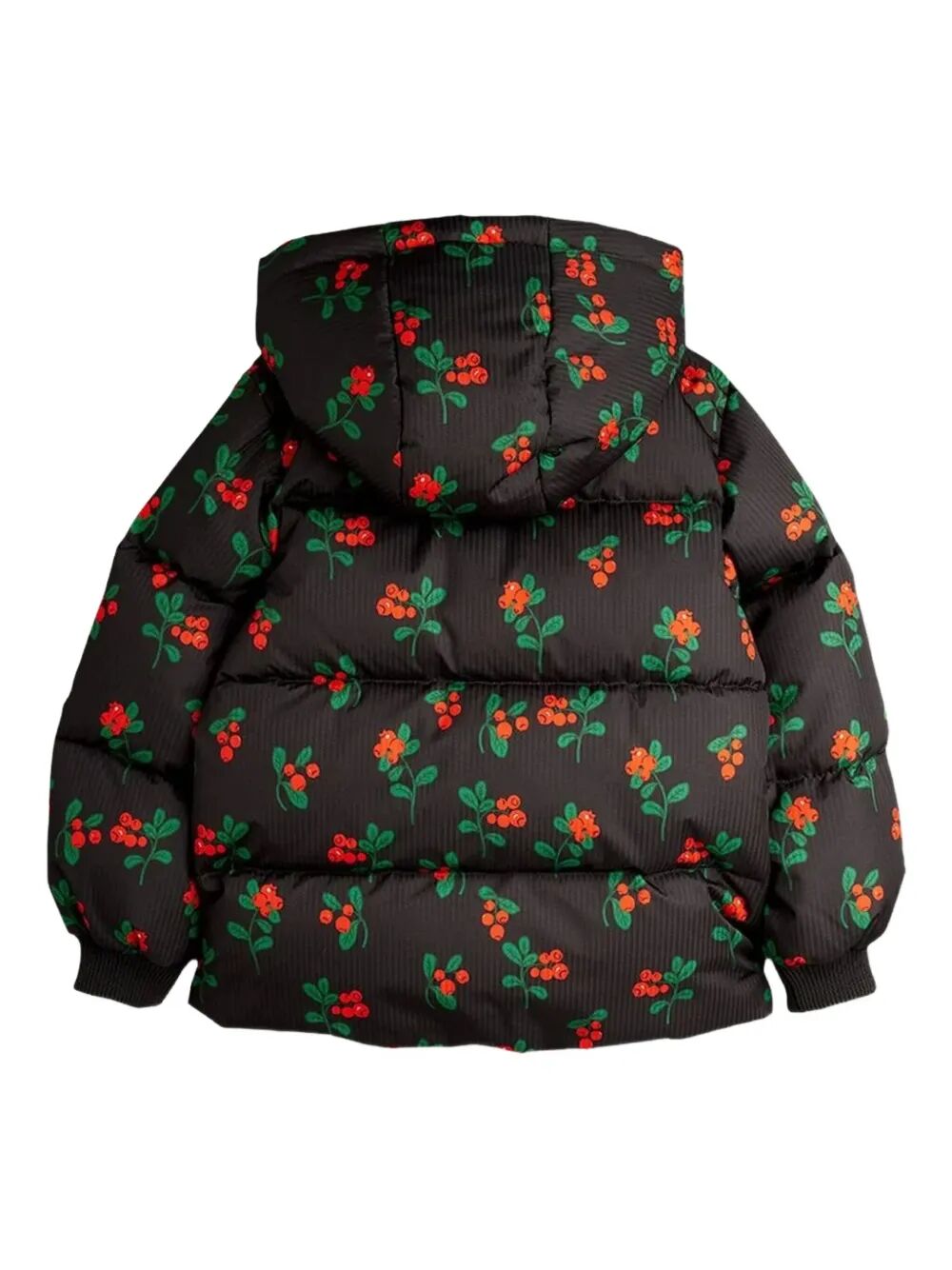 LINGONBERRIES AOP HOODED PUFFER