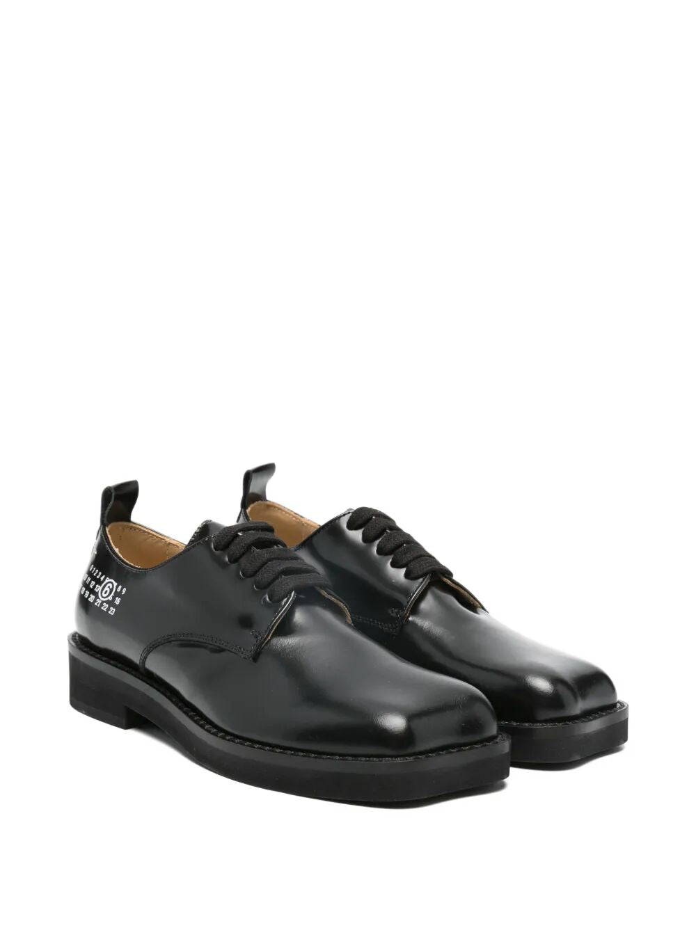ANATOMICAL SHOES LACE-UP BRUSHED LEATHER WITH SIDE NUMERIC LOGO AND ORIZONTAL SEAM ON BACK