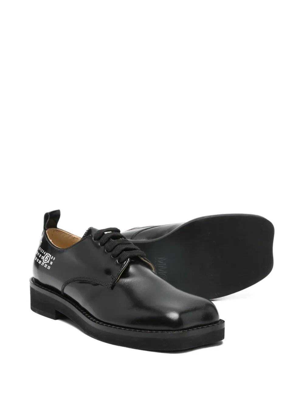 ANATOMICAL SHOES LACE-UP BRUSHED LEATHER WITH SIDE NUMERIC LOGO AND ORIZONTAL SEAM ON BACK